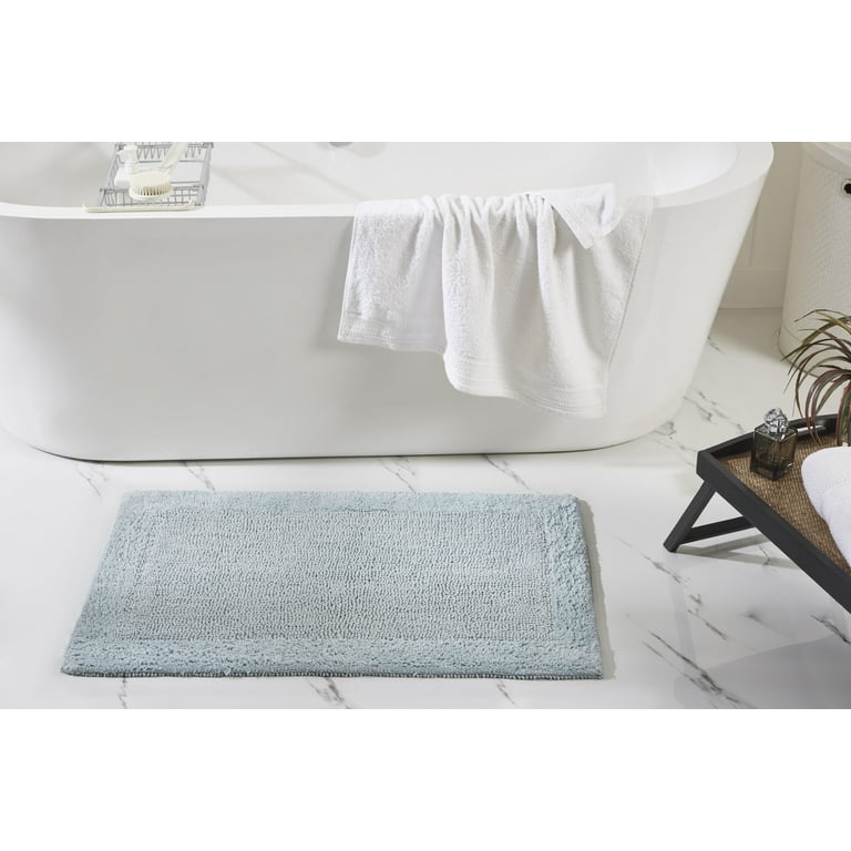Superior Cotton 2-Piece Bath Rug Set Charcoal