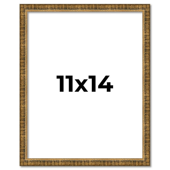 11x14 Frame Gold Picture Frame - Complete Modern Photo Frame Includes UV Acrylic Shatter Guard