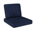 thumbnail image 1 of Costway 2-Pack 24" x 24" Deep Seat Cushion & Back Pillow with Removable Covers Outdoor Navy, 1 of 10
