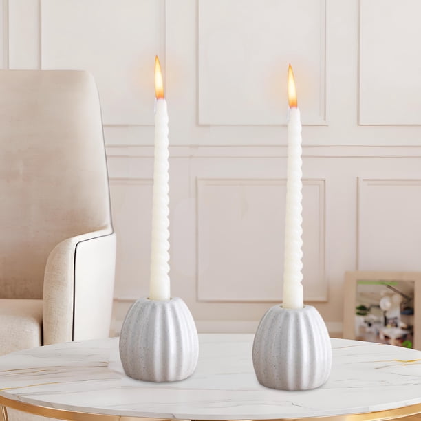 Candelabro de Cerámica Moderno, Difusor de Aroma Blanco para Velas, Decoración de Mesa para Sala de Estar y Recibidor, 12 X 10 X 10 Cm