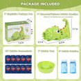 Wisairt Bubble Machine,Dinosaur Bubble Gun with 2 Bubble Solutions