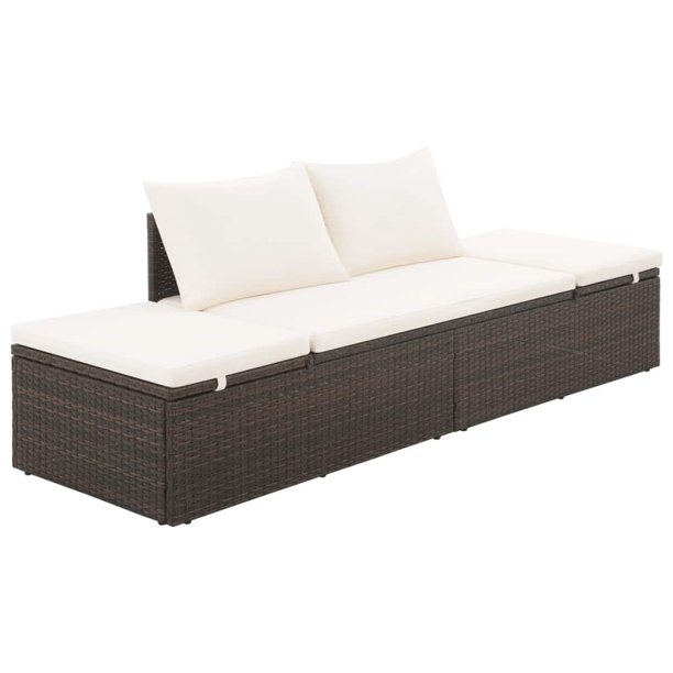 Garden Bed Brown 76.8"x23.6" Poly Rattan - Walmart.com - Walmart.com