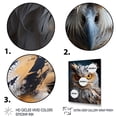 thumbnail image 3 of Designart "Ivory Gold Creature Nightbird" Animals Floater Framed Canvas Wall Art, 3 of 7