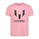 thumbnail image 2 of Camiseta de algodón rosa caramelo con estampado de estilo de vida de Messi para hombre, 2 of 7