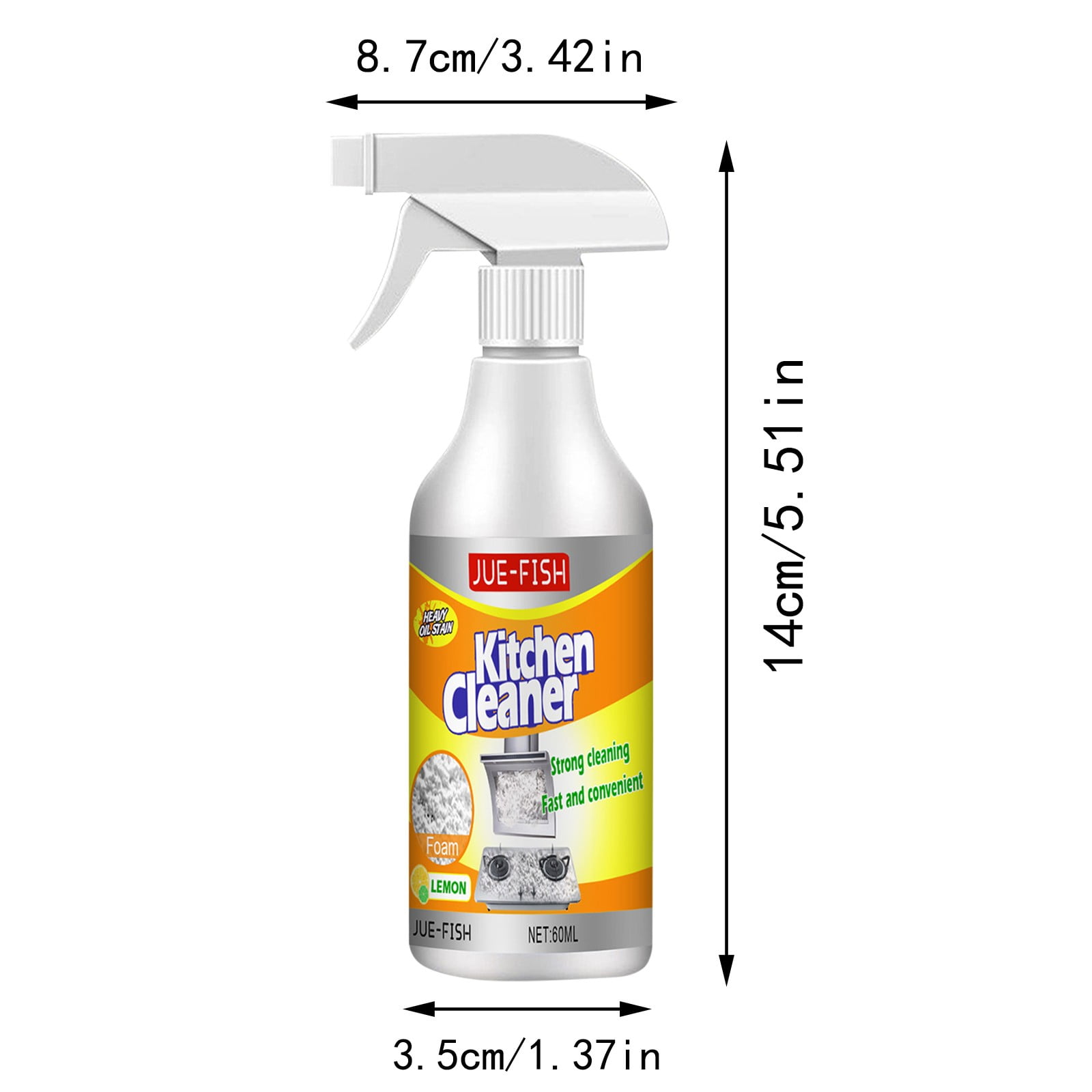 Multipurpose Cleaner 500 Ml Kitchen Cleaner Splash Foam Spray Powerful  Effective Heavy Grease Cleaner For Stove Range Hood - AliExpress