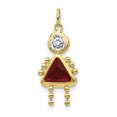 thumbnail image 1 of Collier Pendentif Pierre de Naissance Fille en Or Jaune 10k Janvier, 1 of 6