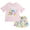 Lavender pink, stitch, variant on Disney Princess The Little Mermaid Ariel T-Shirt and Gauze Shorts Outfit Set Toddler to Big Kid