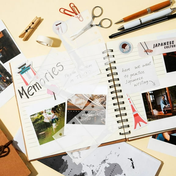 WHAMVOX 50 Pcs Protector Clear Scrapbook 13.00X8.70X0.01CM Transparent