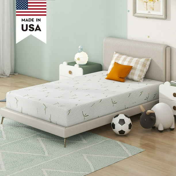 Full Mattress, 6 inch Memory Foam Mattress Bed in a Box, with Green Tea