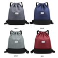 thumbnail image 1 of stanreset Drawstring Backpack Daypack Waterproof Gymsack Sports Gym Bag Pouch Backpack with Inner Zipper Pocket for Women Men Red wine, 1 of 6