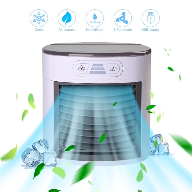 Price Drop Mini acondicionador para el hogar, refrigerador de espacio personal, ventilador LED portátil de 7 colores