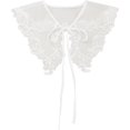 thumbnail image 1 of Zhengup Detachable Fake Collar, Semi-Sheer Embroidery Mini Cape Neck Ruff Dickey False Collar for Blouse, 1 of 5