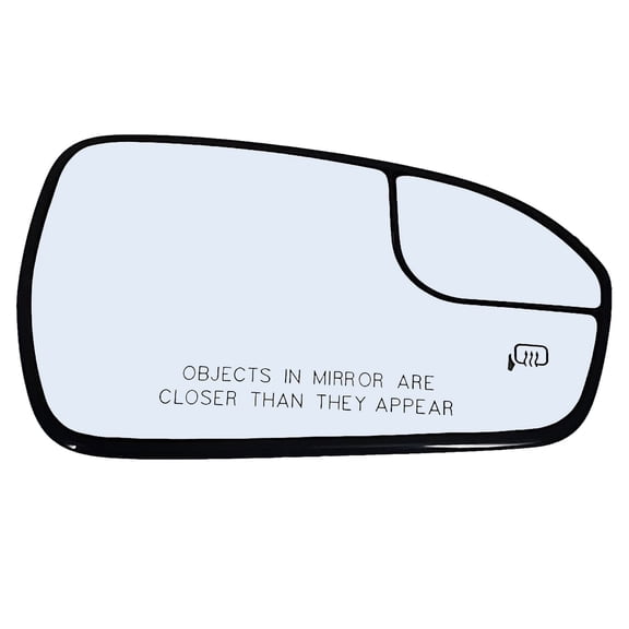 Rugged TUFF Passenger Side Mirror Glass Replacement for 2013-2020 Ford Fusion (Heated Defrost)