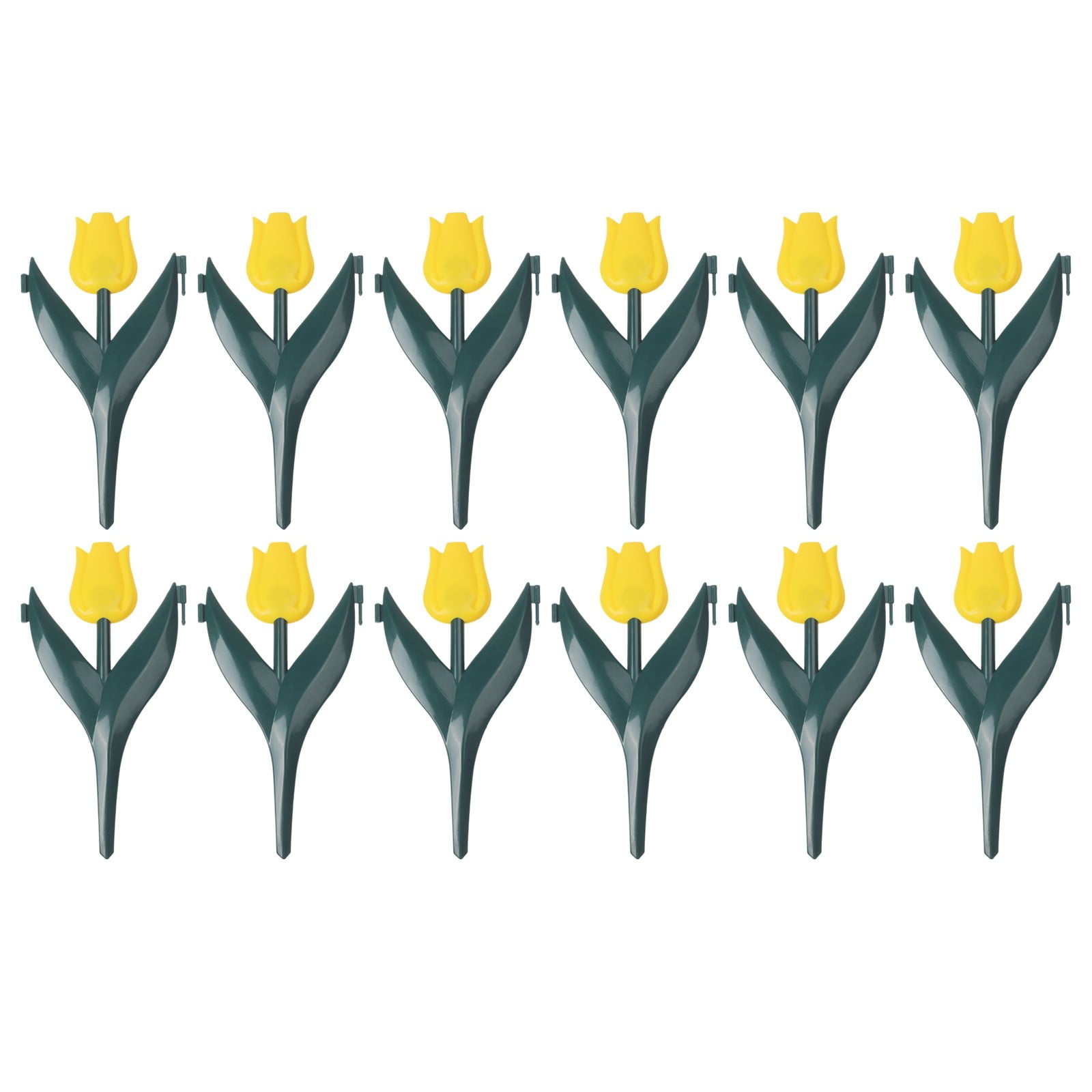 SPRING 12Pcs Plastic Tulip Garden Fence For Outdoor Landscape Edging Decoration