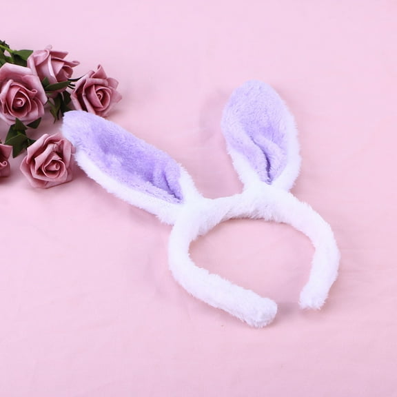 LEORX Rabbit Ear Headband Fleece White 1Pcs