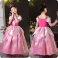 thumbnail image 2 of LOEL Princess Dress for Girls Sparkling Pink Princess Fancy Dresses Birthday Carnival Party Dress Up, 2 of 8