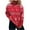 Red, variant on Herrnalise Women's Knitted Crop Tops Autumn Winter Christmas Printing Splicing Round Neck Long Sleeve Line Sweater Tops Blouse Pullover Jumper Sweaters
