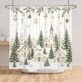 thumbnail image 6 of Tchckioa Christmas Snowy Home Shower Curtain for Bathroom,Waterproof and Privacy Hooks Bath Curtain,72x78, 6 of 6