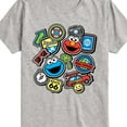 thumbnail image 3 of Sesame Street - Cookie Monster Elmo Travel Patches - Toddler and Youth Short Sleeve Graphic T-Shirt, 3 of 5