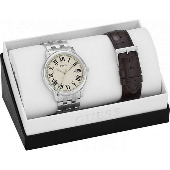 Guess Men's Silver Analog Watch W0384G1