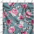 thumbnail image 2 of Soimoi Pure Silk Blue Fabric By the Yard - 42 Inch Wide -Rose Floral Pattern Textile - Romantic and Delicate Designs for Stylish Projects Printed Fabric, 2 of 6