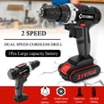 thumbnail image 3 of Perceuse Électrique Multifonctionnelle 21V Sans Fil Batterie Lithium Haute Puissance Perceuses à Main Rechargeables Outils Électriques Maison DIY, 3 of 8