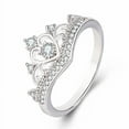 thumbnail image 2 of Valentine's Day Gifts for Woman Crown Ladies Micro-Inlaid Zircon Two-Piece Two-In-One White 7, 2 of 4