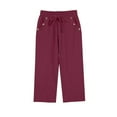 thumbnail image 5 of Simua Women's Cotton Linen Summer Capri Pants Flowy Wide Leg Beach Crooped Trousers with Pockets, 5 of 5