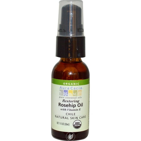 Organic Skincare Oil Rosehip 1 oz by Aura Cacia, Pack of 2