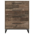 thumbnail image 2 of 4 Drawer Wooden Chest with Metal Legs, Brown and Black, 2 of 2