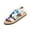 Blue, variant on Women's Casual Bohemian Sandals, Comfortable Boho Flat Sandals, Women's Flat Sandals Comfortable Open Toe Rubber Thong Cushion Easy to Clean for Women Indoor Outdoor Vacation, Red 7.5
