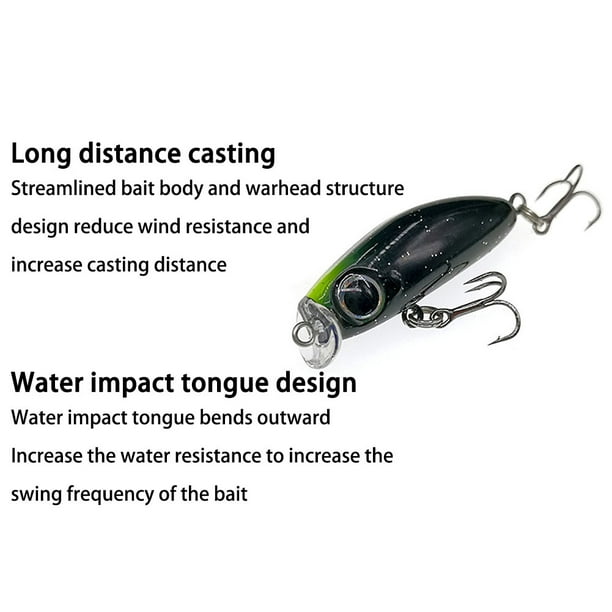 Ourlova 35mm/2.8g Fishing Lure 3d Eyes Slow-sinking Mini Micro Minnow  Artificial Fake Bait With Treble Hooks