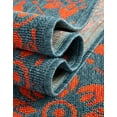 thumbnail image 5 of Unique Loom Outdoor Trellis Collection Area Rug - Tiles (6' 1" Round Blue and Red), 5 of 7