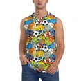 thumbnail image 2 of Goofa Various Balls Printed Men's Sleeveless T-Shirt - Athletic Gym Workout Tank Top for Men - Moisture-Wicking, UPF 30+ Quick-Dry Muscle Tee-XX-Large, 2 of 8