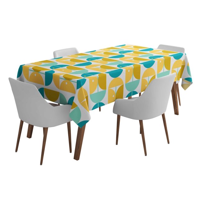 Vargottam Indoor/OutdoorTablecloth58x120 InchRectangleTablecloth Waterproof PatioTableCloths- Spring/SummerTableCovers for Backyard RectangularTable/BBQs/Picnic -White5