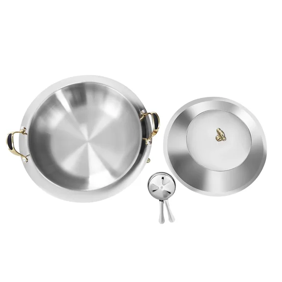 3l Round Food Warmer Chafing Dish Stainless Steel Warming Container