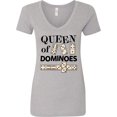 thumbnail image 3 of Inktastic Queen of Dominoes Women's V-Neck T-Shirt, 3 of 5