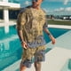 thumbnail image 3 of Conjunto de camiseta de manga corta con estampado 3D, estilo retro deportivo, informal, para hombre, estilo europeo y americano, 3 of 5