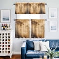 thumbnail image 2 of Brown Forest Kitchen Curtains Sets for Windows 36 Inch Length, Tree Retro Farmhouse Mysterious Rod Pocket Window Treatments Tier Curtains and Valances Set for Bedroom/Bathroom, 2 of 8