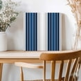 thumbnail image 2 of Framed Canvas Wall Art for Living Room Blue Vertical Stripes Wall Decor, Ombre Striped Aesthetic Paintings for Bedroom Office Kitchen Bathroom, Ready to Hang Artwork Wall Pictures 8x8 Inch, 2 of 9