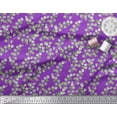thumbnail image 3 of Soimoi Purple Cotton Duck Fabric Leaf Leaves Print Sewing Fabric Yard 58 Inch Wide, 3 of 3