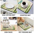 thumbnail image 4 of Washable Rubber Leaves Multicolored Flower Dish Drying Mats for Kitchen Counter Home Large Coffee Bar Pad Accessories and Decor for Utensils Stemware 23.5''x15.5'', 4 of 7