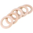 thumbnail image 2 of 50 Uds. Anillos de madera Natural círculo anillos redondos de madera Natural sin terminar anillos artesanales de madera Diy conectores colgantes artesanales de madera fabricación de joyas, 2 of 4