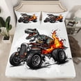 thumbnail image 2 of jejeloiu Safari Animals Dinosaur Full Size Sheets,Cartoon Dino Bed Sheets For Men Women 4pcs, 2 of 7