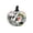 White, variant on Marbled Halloween Pumpkin Ornament, 3.91 x 3.91 x 3.54 in, Resin Skull Style Trinket for Desktop Table Decor