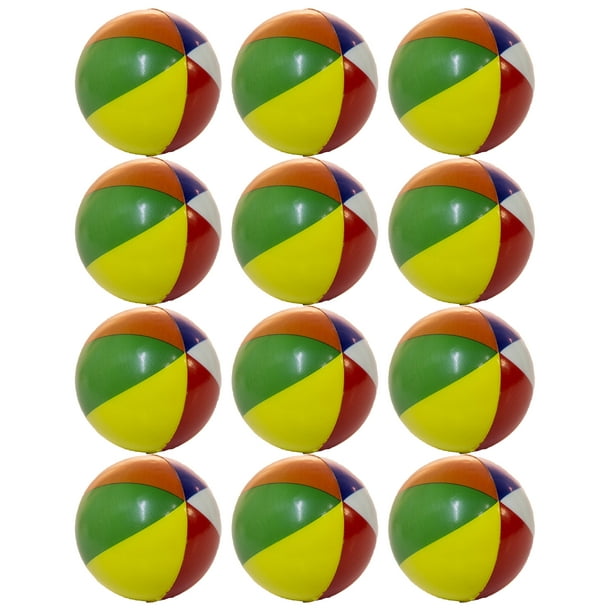 Set of 12 Mini Beach Ball 2 Inch Squeezable Stress Balls