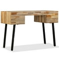thumbnail image 3 of vidaXL Writing Desk Solid Reclaimed Teak 110x50x76 cm, 3 of 5