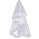 thumbnail image 1 of Velo de novia largo de encaje, gasa, lentejuelas, encaje blanco, accesorios de boda (blanco roto), 1 of 5