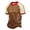 Brown, variant on Mexico 2026 Soccer Cup Jersey for Men, Crew Neck Short Sleeve T-Shirt, Retro Winged Totem & Gold Letter Graphic Sports Soccer Top, Breathable Fan Support Tee, Casual Summer Shirt, 1 Pack Black L