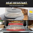 thumbnail image 5 of Superior Hub 2 Pack Collapsible Microwave Splatter Cover, Vented Microwave Lid with Hook Hole, Splatter Guard for Plate Dish Bowl, Vegetable Fruit Colander Multi-function Kitchen Gadget(Grey & Red), 5 of 14